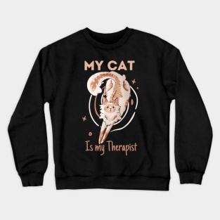 My Cat is my Therapist - Ragdoll Cat - Gifts for cats lovers Crewneck Sweatshirt